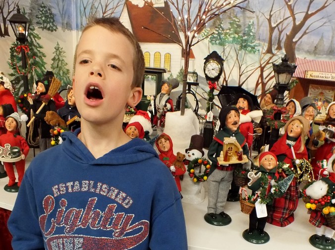 Chai demonstrating the joy of caroling!